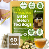 Lavendium, Premium Bitter Melon Fruit Tea Bags, 100% Natural and Pure, Hand-made, Made With Natural Materials-Corn Fiber Tea Bag, Sugar Free, Caffeine Free, Gluten Free, Vegan