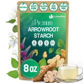 Lavendium, Premium Arrowroot Starch Powder – Resealable Bag, Gluten-Free, Non-GMO, Premium Plant-Based Thickener for Cooking, Baking & Frying, No Sugar, No Caffeine, Vegan