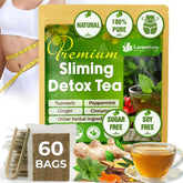 Lavendium, Premium SIimming Detox Tea Bags, Caffeine Free, Herbal Tea with Chamomile, Hibiscus Tea & Ginger Root for Colon Cleanse – Natural Citrus & Cinnamon Herbal Tea for Digestive Health