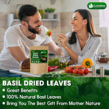 Lavendium, Premium 8oz Dried Basil – 100% Pure, Non-GMO, Gluten-Free, Vegan – Aromatic Culinary Herb for Cooking, Garnish, and Seasoning – No Additives or Preservatives – Resealable Bag