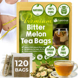 Lavendium, Premium Bitter Melon Fruit Tea Bags, 100% Natural and Pure, Hand-made, Made With Natural Materials-Corn Fiber Tea Bag, Sugar Free, Caffeine Free, Gluten Free, Vegan