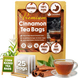 Lavendium, Premium Pure Cinnamon Tea Bags, Made of 100% Natural Cinnamon Sticks, Herbal Tea, No Additives, No Caffeine, No Gluten, Vegan