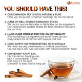 Lavendium, Premium Pure Cinnamon Tea Bags, Made of 100% Natural Cinnamon Sticks, Herbal Tea, No Additives, No Caffeine, No Gluten, Vegan