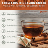 Lavendium, Premium Pure Cinnamon Tea Bags, Made of 100% Natural Cinnamon Sticks, Herbal Tea, No Additives, No Caffeine, No Gluten, Vegan