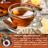 Lavendium, Premium Pure Cinnamon Tea Bags, Made of 100% Natural Cinnamon Sticks, Herbal Tea, No Additives, No Caffeine, No Gluten, Vegan