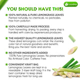 Lavendium, Dried Lemongrass Tea Leaves, 100% Natural & Pure Lemongrass Herb, No Additives or Preservatives, Non-GMO, Plant-Based & Vegan, Perfect for Herbal Tea & Infusions
