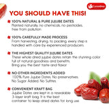 Lavendium, Dried Jujube Dates, 100% Natural & Pure Red Dates, No Additives or Preservatives, Non-GMO, Gluten-Free, Plant-Based & Vegan, Perfect for Snacking, Tea & Cooking