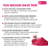 Lavendium Beetroot Powder 8oz – 100% Pure Red Beet Root, Finely Ground, Non-GMO, No Additives or Preservatives, Plant-Based & Vegan, Natural Food Coloring