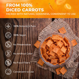 Lavendium, Dried Diced Carrots, 100% Natural & Pure Dehydrated Carrots, No Additives or Preservatives, Non-GMO, Gluten-Free, Plant-Based & Vegan, Perfect for Soups, Cooking & Meal Prep