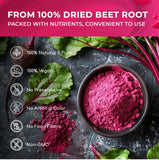 Lavendium Beetroot Powder 8oz – 100% Pure Red Beet Root, Finely Ground, Non-GMO, No Additives or Preservatives, Plant-Based & Vegan, Natural Food Coloring