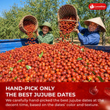 Lavendium, Dried Jujube Dates, 100% Natural & Pure Red Dates, No Additives or Preservatives, Non-GMO, Gluten-Free, Plant-Based & Vegan, Perfect for Snacking, Tea & Cooking