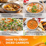 Lavendium, Dried Diced Carrots, 100% Natural & Pure Dehydrated Carrots, No Additives or Preservatives, Non-GMO, Gluten-Free, Plant-Based & Vegan, Perfect for Soups, Cooking & Meal Prep