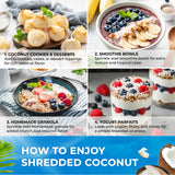 Lavendium, Unsweetened Fine Shredded Coconut, Macaroon Cut, 100% Natural & Pure Coconut Flakes, No Additives, No Preservatives, Perfect for Macaroons, Cakes, Cookies & Granola