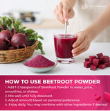 Lavendium Beetroot Powder 8oz – 100% Pure Red Beet Root, Finely Ground, Non-GMO, No Additives or Preservatives, Plant-Based & Vegan, Natural Food Coloring