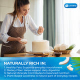 Lavendium, Unsweetened Fine Shredded Coconut, Macaroon Cut, 100% Natural & Pure Coconut Flakes, No Additives, No Preservatives, Perfect for Macaroons, Cakes, Cookies & Granola