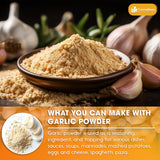 Lavendium, Premium 25oz Garlic Powder, 100% Natural and Pure from Garlic, Rich Flavor, Perfect for Cooking & Seasoning, No Additives, No Gluten, No Sugar, Vegan
