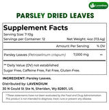 Lavendium, 4 oz Premium Dried Parsley Leaves – 100% Pure, Non-GMO, Gluten-Free, Vegan – Aromatic Culinary Herb for Cooking, Garnish, and Seasoning – No Additives or Preservatives – Resealable Bag