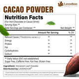 Lavendium, Premium Cacao Powder, 100% Natural & Pure, Unsweetened, Rich Chocolate Flavor, Perfect for Baking & Smoothies No Additives, No Gluten, Vegan