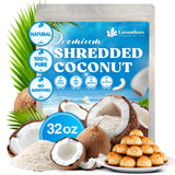 Lavendium, Unsweetened Fine Shredded Coconut, Macaroon Cut, 100% Natural & Pure Coconut Flakes, No Additives, No Preservatives, Perfect for Macaroons, Cakes, Cookies & Granola