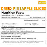 Lavendium, Dried Pineapple Slices 6oz – Premium Quality, Naturally Sweet & Tangy, Tropical Snack, Non-GMO, No Added Preservatives, Resealable Bag. Vegan