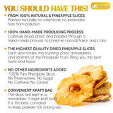 Lavendium, Dried Pineapple Slices 6oz – Premium Quality, Naturally Sweet & Tangy, Tropical Snack, Non-GMO, No Added Preservatives, Resealable Bag. Vegan
