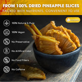 Lavendium, Dried Pineapple Slices 6oz – Premium Quality, Naturally Sweet & Tangy, Tropical Snack, Non-GMO, No Added Preservatives, Resealable Bag. Vegan