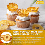 Lavendium, Dried Pineapple Slices 6oz – Premium Quality, Naturally Sweet & Tangy, Tropical Snack, Non-GMO, No Added Preservatives, Resealable Bag. Vegan