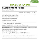 Lavendium, Premium SIimming Detox Tea Bags, Caffeine Free, Herbal Tea with Chamomile, Hibiscus Tea & Ginger Root for Colon Cleanse – Natural Citrus & Cinnamon Herbal Tea for Digestive Health