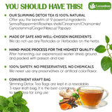 Lavendium, Premium SIimming Detox Tea Bags, Caffeine Free, Herbal Tea with Chamomile, Hibiscus Tea & Ginger Root for Colon Cleanse – Natural Citrus & Cinnamon Herbal Tea for Digestive Health