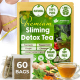 Lavendium, Premium SIimming Detox Tea Bags, Caffeine Free, Herbal Tea with Chamomile, Hibiscus Tea & Ginger Root for Colon Cleanse – Natural Citrus & Cinnamon Herbal Tea for Digestive Health