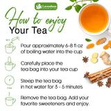 Lavendium, Premium SIimming Detox Tea Bags, Caffeine Free, Herbal Tea with Chamomile, Hibiscus Tea & Ginger Root for Colon Cleanse – Natural Citrus & Cinnamon Herbal Tea for Digestive Health